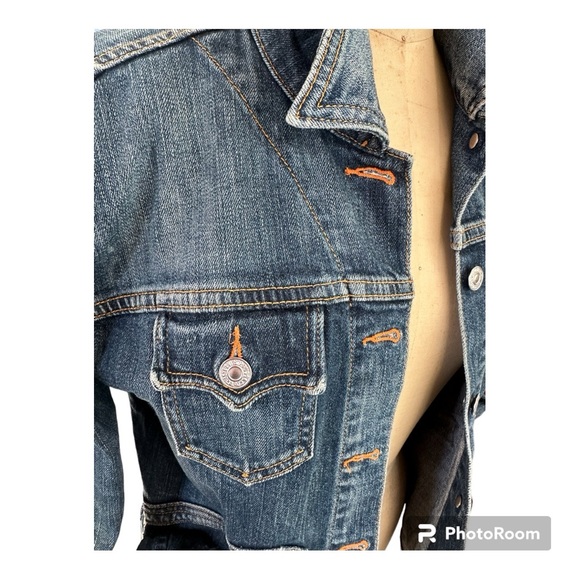 Vintage Levi’s Denim Jacket Size Small Indigo Blue Jean Jacket Pre-Loved - Picture 7 of 10